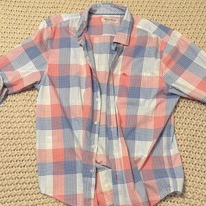 Tommy Bahama Red and Blue Plaid Shirt